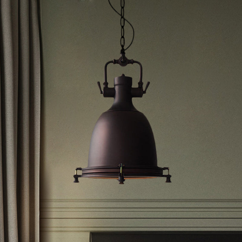 Matte Black Pot Pendant Ceiling Light Industrial Iron Single Dining Table Hanging Lamp Kit, 12.5"/16" Width Clearhalo 'Art Deco Pendants' 'Black' 'Cast Iron' 'Ceiling Lights' 'Ceramic' 'Crystal' 'Industrial Pendants' 'Industrial' 'Metal' 'Middle Century Pendants' 'Pendant Lights' 'Pendants' 'Rustic Pendants' 'Tiffany' Lighting' 1472915
