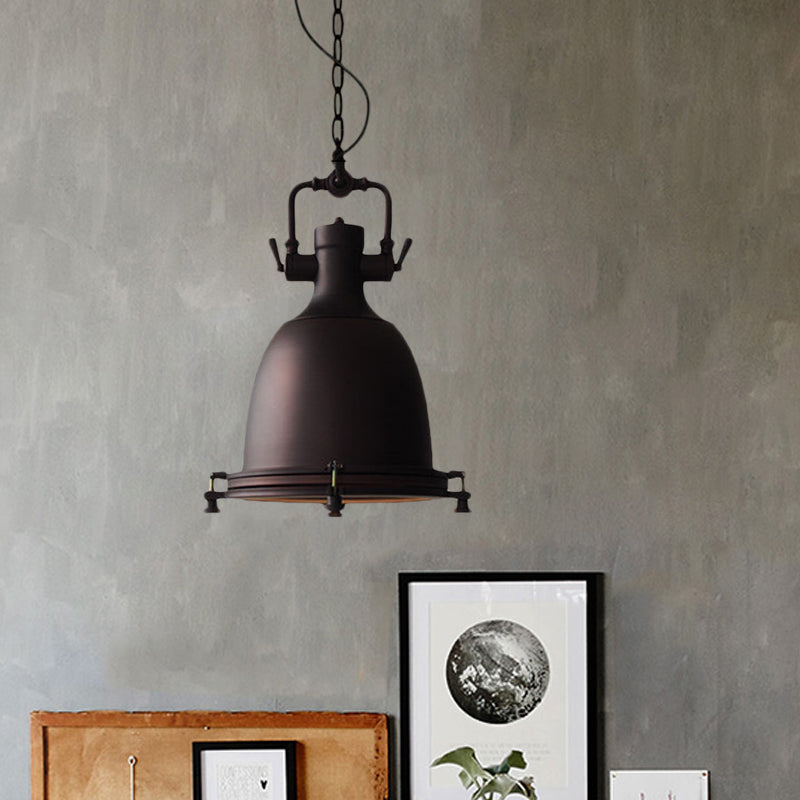 Matte Black Pot Pendant Ceiling Light Industrial Iron Single Dining Table Hanging Lamp Kit, 12.5"/16" Width Black 12.5" Clearhalo 'Art Deco Pendants' 'Black' 'Cast Iron' 'Ceiling Lights' 'Ceramic' 'Crystal' 'Industrial Pendants' 'Industrial' 'Metal' 'Middle Century Pendants' 'Pendant Lights' 'Pendants' 'Rustic Pendants' 'Tiffany' Lighting' 1472916