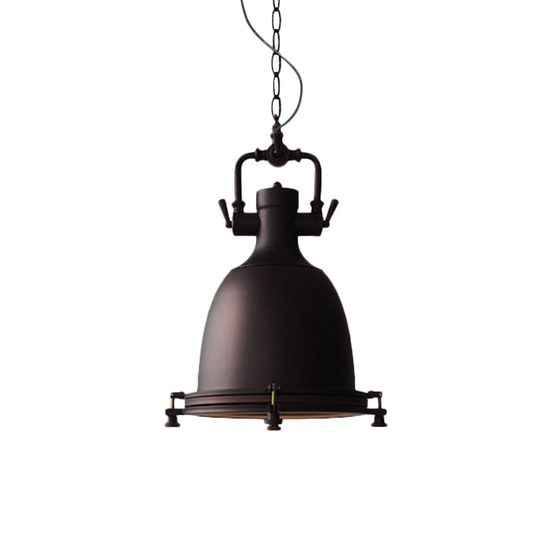 Matte Black Pot Pendant Ceiling Light Industrial Iron Single Dining Table Hanging Lamp Kit, 12.5"/16" Width Clearhalo 'Art Deco Pendants' 'Black' 'Cast Iron' 'Ceiling Lights' 'Ceramic' 'Crystal' 'Industrial Pendants' 'Industrial' 'Metal' 'Middle Century Pendants' 'Pendant Lights' 'Pendants' 'Rustic Pendants' 'Tiffany' Lighting' 1472918