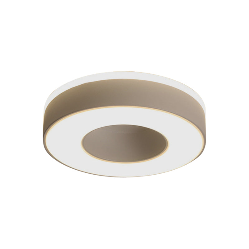 LED Corridor Ceiling Light Simple Black/White Flush Mounted Lamp with Small Square/Round Acrylic Frame, Warm/White Light Clearhalo 'Ceiling Lights' 'Close To Ceiling Lights' 'Close to ceiling' 'Flush mount' Lighting' 1473603