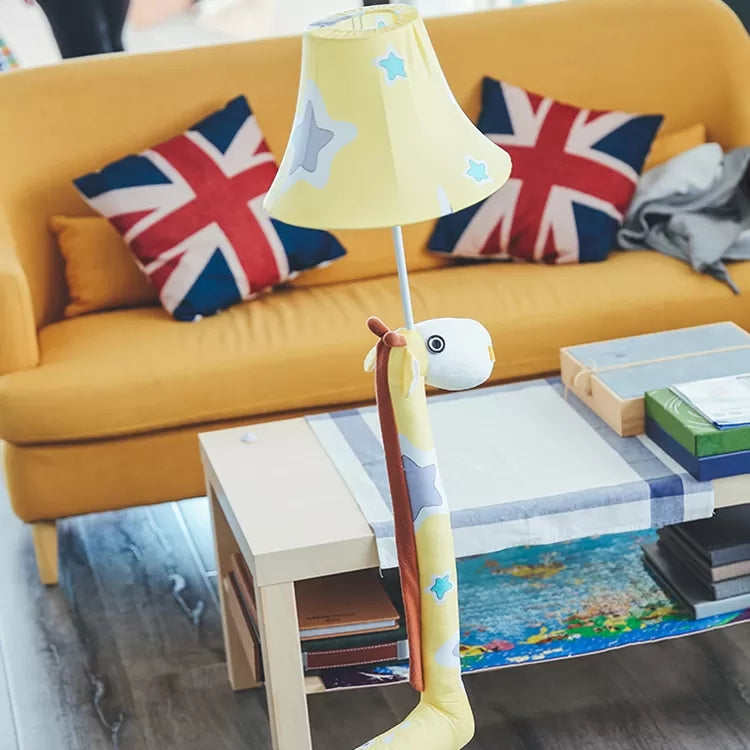 High Animal Dining Room Floor Light Fabric 1 Light Lovely Floor Lamp with Tapered Shade Clearhalo 'Floor Lamps' 'Lamps' Lighting' 14816