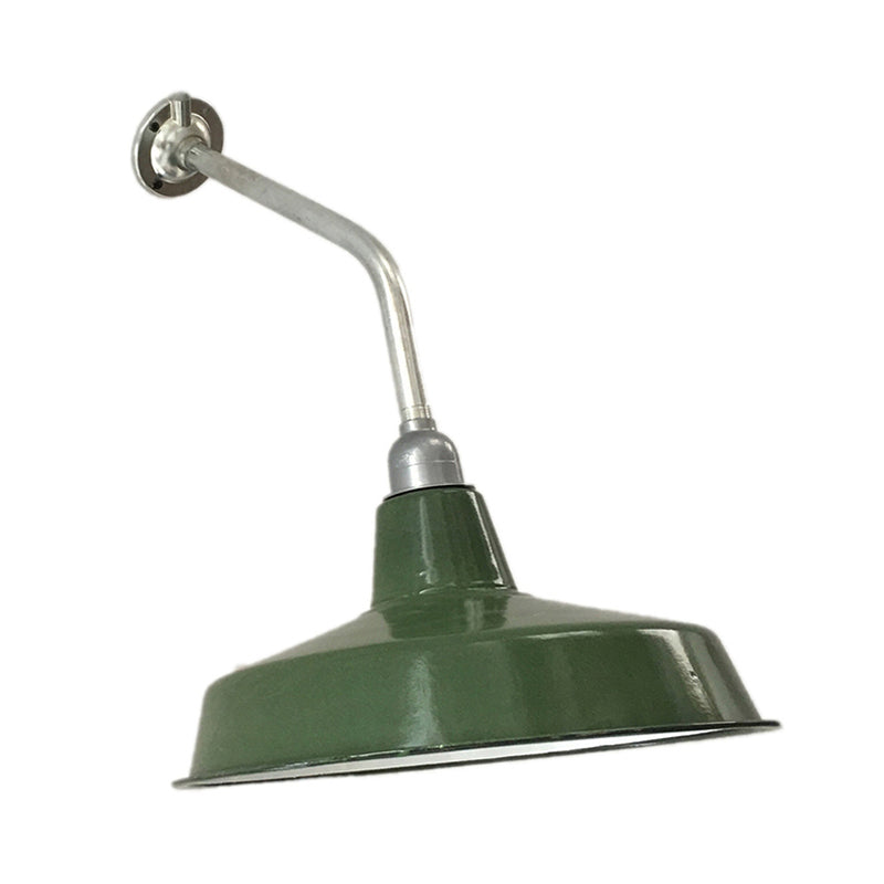 Barn Shade Living Room Wall Lighting Vintage Stylish Metallic 1 Bulb Green Wall Sconce, 14"/16" Diameter Clearhalo 'Art deco wall lights' 'Cast Iron' 'Glass' 'Industrial wall lights' 'Industrial' 'Middle century wall lights' 'Modern' 'Rustic wall lights' 'Tiffany' 'Traditional wall lights' 'Wall Lamps & Sconces' 'Wall Lights' Lighting' 149024