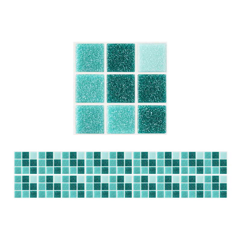 Check Mosaic Tiles Peel Wallpaper Panel PVC Temporary Pastel Color Wall Art for Kitchen Clearhalo 'Wall Decor' 'Wallpaper' 1501132