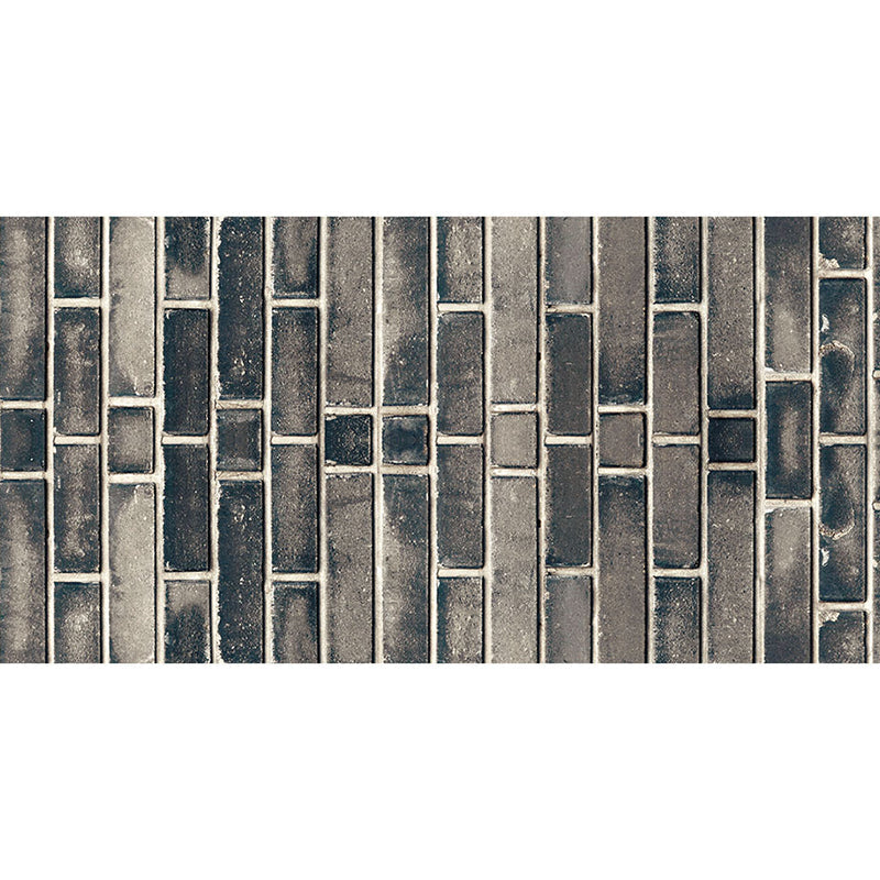 PVC Grey Wallpaper Roll Rural Brick Effect Wall Covering, 12.9-sq ft, Peel and Stick Clearhalo 'Country wall decor' 'Rustic' 'Wallpaper' Wall Decor' 1501229