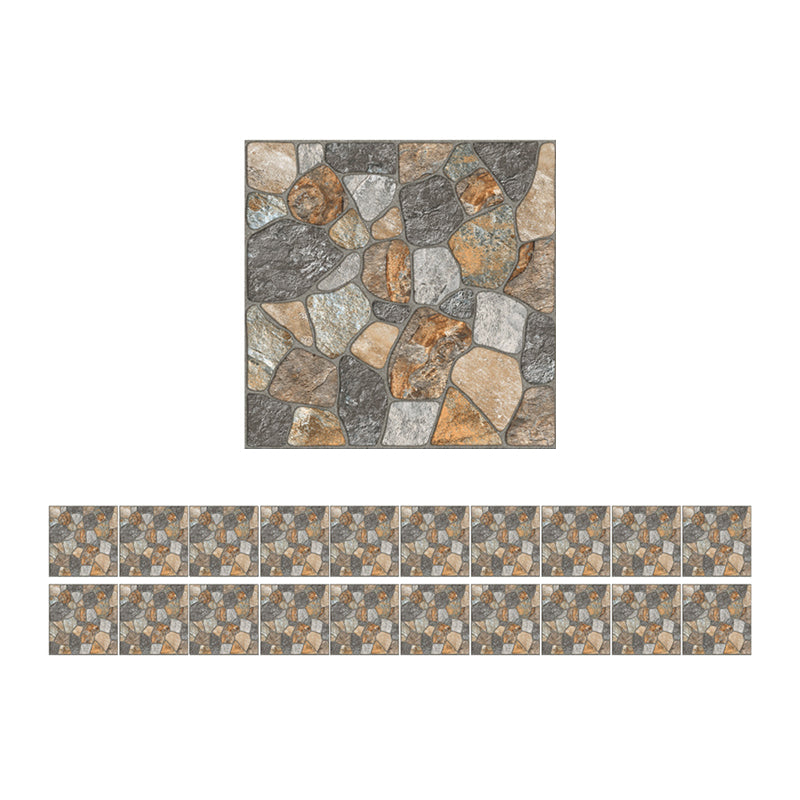 Irregular Stone Stick Wallpaper Panel for Bathroom Construction Wall Art, 8' x 8" Clearhalo 'Industrial wall decor' 'Industrial' 'Wallpaper' Wall Decor' 1501257