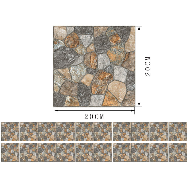 Irregular Stone Stick Wallpaper Panel for Bathroom Construction Wall Art, 8' x 8" Clearhalo 'Industrial wall decor' 'Industrial' 'Wallpaper' Wall Decor' 1501258