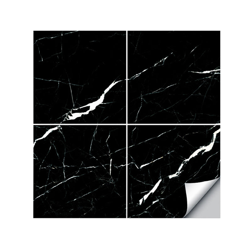 PVC Peel Wallpaper Panel Contemporary Marble Look Wall Covering for Kitchen (4 Pcs) Clearhalo 'Industrial wall decor' 'Industrial' 'Wallpaper' Wall Decor' 1501281