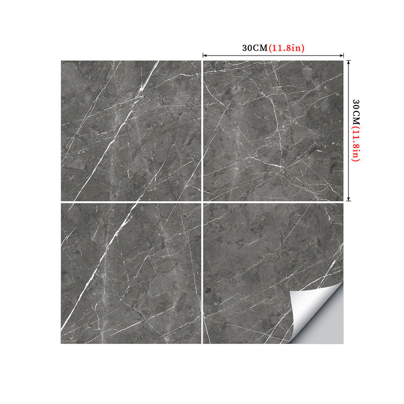 PVC Peel Wallpaper Panel Contemporary Marble Look Wall Covering for Kitchen (4 Pcs) Clearhalo 'Industrial wall decor' 'Industrial' 'Wallpaper' Wall Decor' 1501291