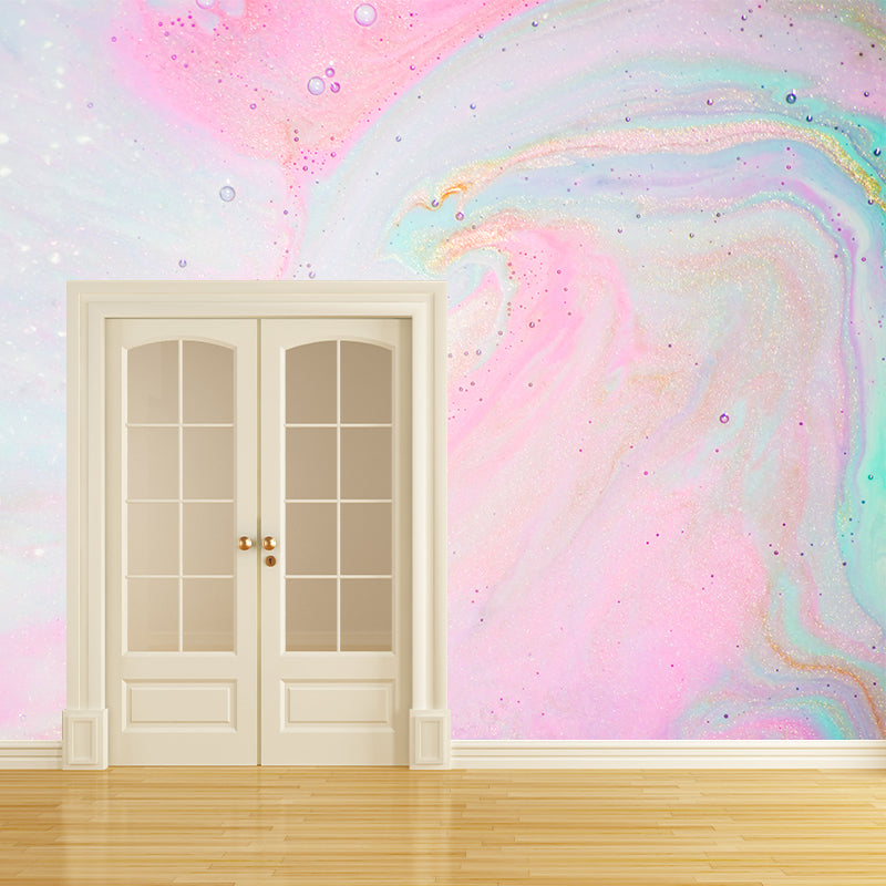Water Resistant Bubbles Wall Mural Minimalist Non-Woven Cloth Wall Art, Custom Made Clearhalo 'Wall Decor' 'Wall Mural' 1501526
