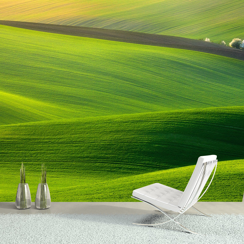 Green Hills Landscape Wall Mural Decal Washable Modern Home Gallery Wall Covering Clearhalo 'Wall Decor' 'Wall Mural' 1501706