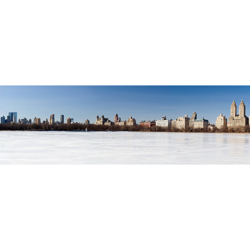 Photo Print Winter Metropolis Mural for Accent Wall, White, Customized Size Available Clearhalo 'Wall Decor' 'Wall Mural' 1502317