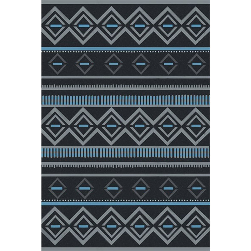 Warm Brown Americana Tribal Rug Striped Geometric Polyester Pet Friendly Stain Resistant Area Rug for Accent Area Clearhalo 'Area Rug' 'Rugs' 'Southwestern' Rug' 1503959
