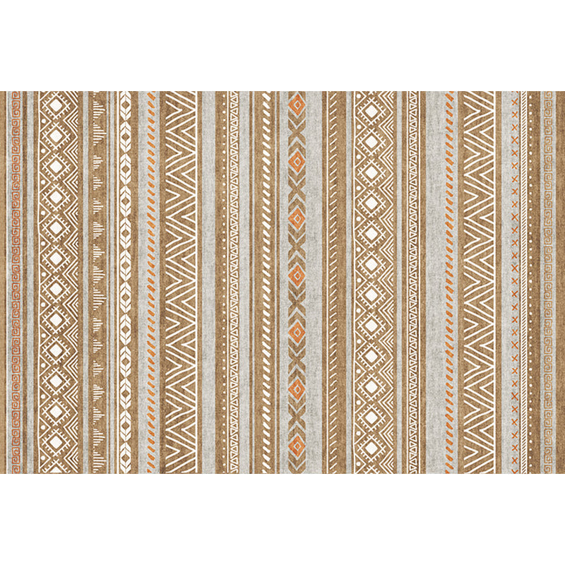 Bohemian Style Indoor Rug Striped Geometric Brilliance Rug with Zigzag lines and Diamond Synthetic Anti-Slip Area Rug Clearhalo 'Area Rug' 'Rugs' 'Southwestern' Rug' 1504320