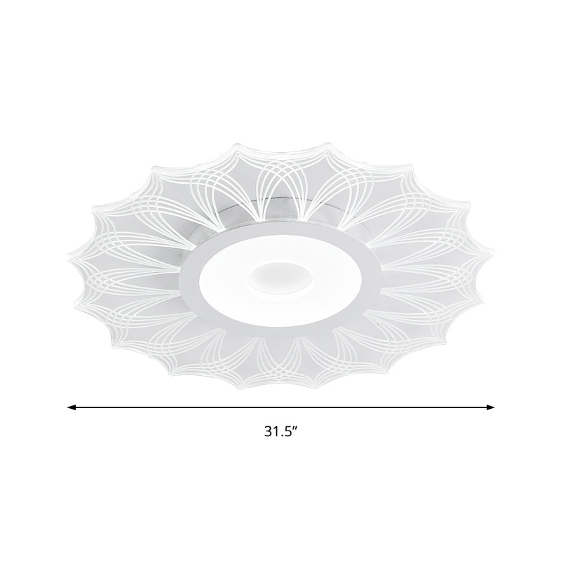 Ultra Thin Round Flush Mount Light Contemporary Acrylic LED Clear Ceiling Light Fixture for Bedroom, 16"/19.5"/23.5" Dia Clearhalo 'Ceiling Lights' 'Close To Ceiling Lights' 'Close to ceiling' Lighting' 150459