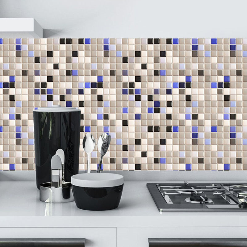 Mosaics Effect Peel off Wallpaper Panel Set PVC Contemporary Wall Art for Washroom Clearhalo 'Wall Decor' 'Wallpaper' 1504642