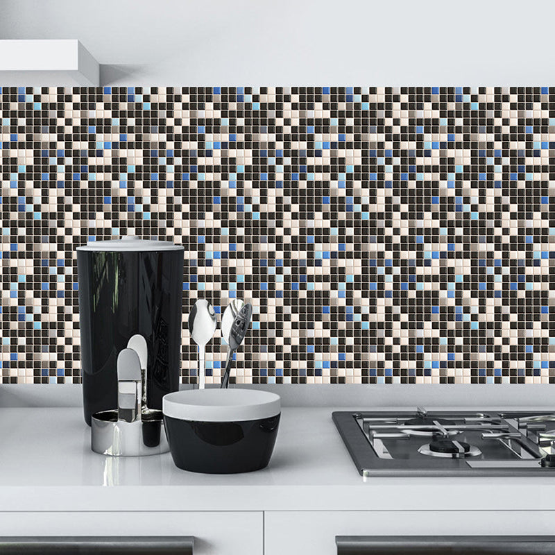 Mosaics Effect Peel off Wallpaper Panel Set PVC Contemporary Wall Art for Washroom Clearhalo 'Wall Decor' 'Wallpaper' 1504647