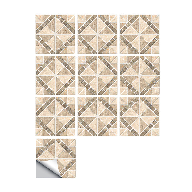 Trellis Moroccan Tile Wallpapers Industrial PVC Wall Decor in Brown, Peel and Paste Clearhalo 'Industrial wall decor' 'Industrial' 'Wallpaper' Wall Decor' 1504834