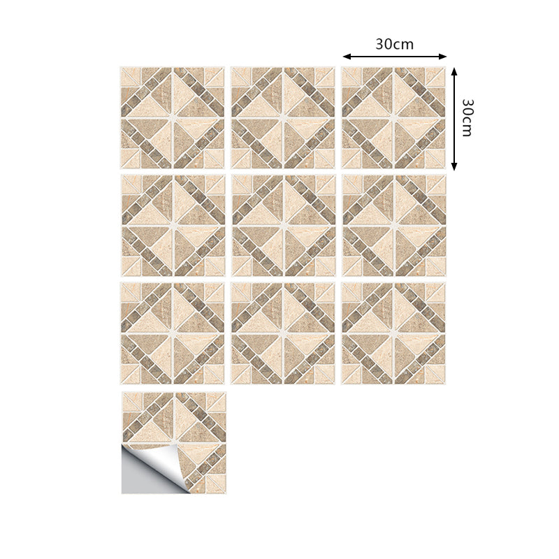 Trellis Moroccan Tile Wallpapers Industrial PVC Wall Decor in Brown, Peel and Paste Clearhalo 'Industrial wall decor' 'Industrial' 'Wallpaper' Wall Decor' 1504835