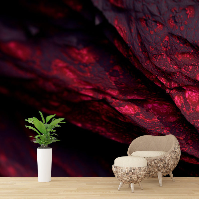 Modern Mountain Mural Wallpaper Red Rock Close-Up View Wall Covering for Bedroom Clearhalo 'Wall Decor' 'Wall Mural' 1505190