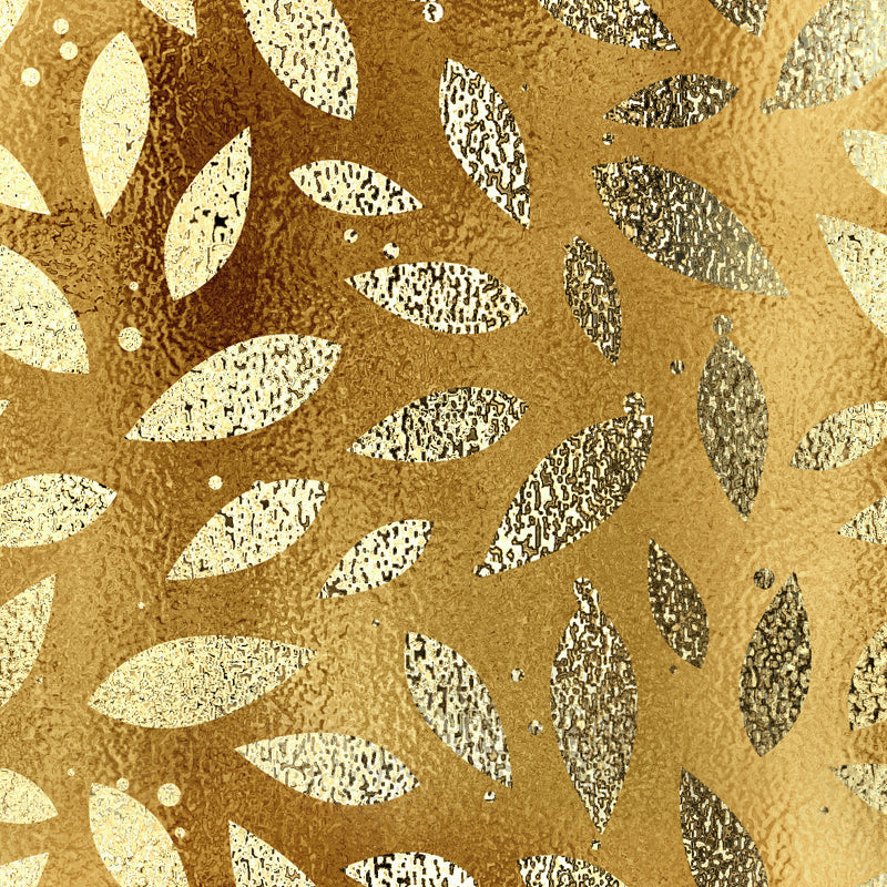 Modern Art Foliage Mural Wallpaper Gold Foil Wall Covering for Accent Wall, Custom Made Clearhalo 'Wall Decor' 'Wall Mural' 1505851