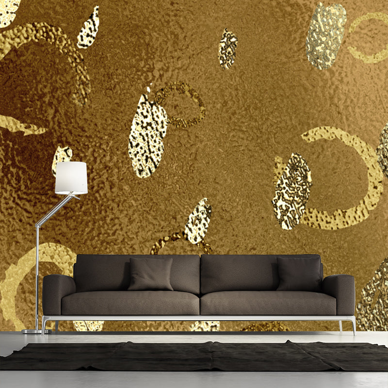 Modern Circles Foil Mural Decal Dark Color Moisture Resistant Wall Decor for Room Clearhalo 'Wall Decor' 'Wall Mural' 1505999