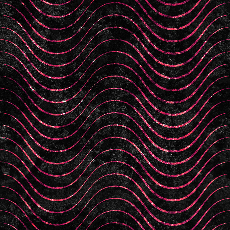 Large Modern Art Mural Dark Color Wavy Lines Foil Wall Covering, Made to Measure Clearhalo 'Wall Decor' 'Wall Mural' 1506031