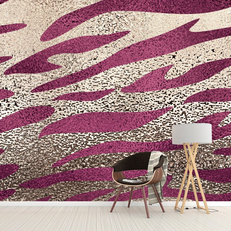Contemporary Foil Wall Paper Mural for Home Personalized Wall Covering in Bright Color Clearhalo 'Wall Decor' 'Wall Mural' 1506055
