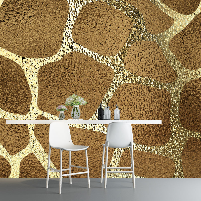 Modern Net Print Foil Mural Wallpaper Dark Color Living Room Wall Decor, Custom Made Clearhalo 'Wall Decor' 'Wall Mural' 1506060