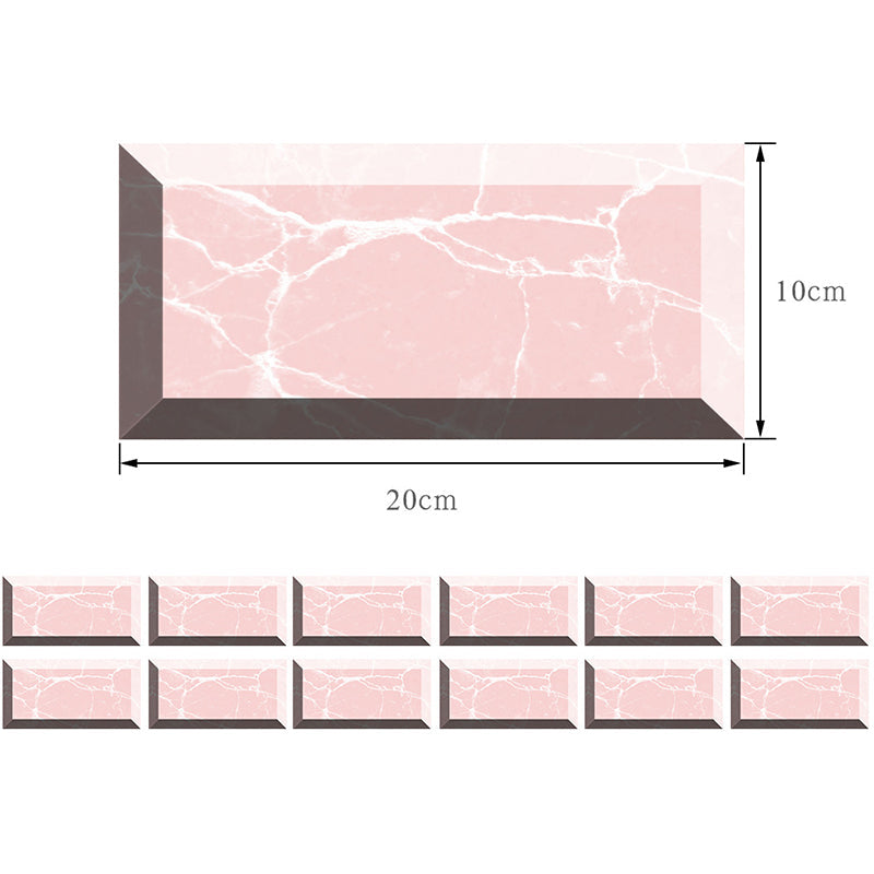 Smooth Removable Wallpaper Panels Rural Faux 3D Brick Wall Decor for Bathroom (12 Pcs) Clearhalo 'Country wall decor' 'Rustic' 'Wallpaper' Wall Decor' 1507545