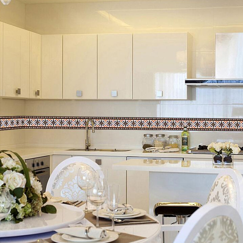 2 Pieces Brown Flower Wallpapers Pick Up Sticks Retro Style Kitchen Wall Covering Clearhalo 'Vintage wall decor' 'Vintage' 'Wallpaper' Wall Decor' 1507741