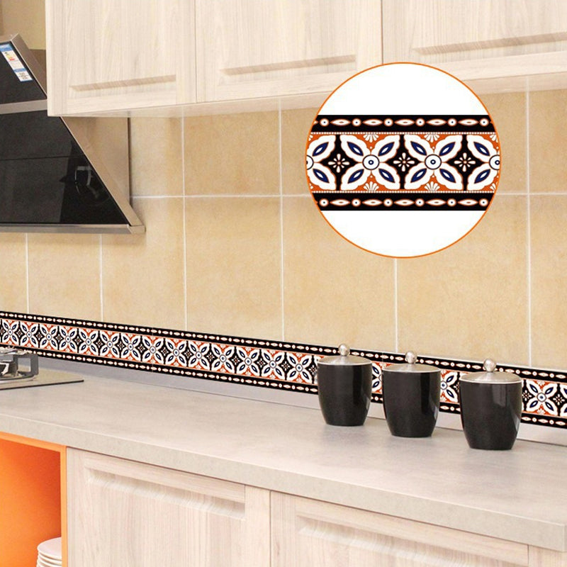 2 Pieces Brown Flower Wallpapers Pick Up Sticks Retro Style Kitchen Wall Covering Clearhalo 'Vintage wall decor' 'Vintage' 'Wallpaper' Wall Decor' 1507742