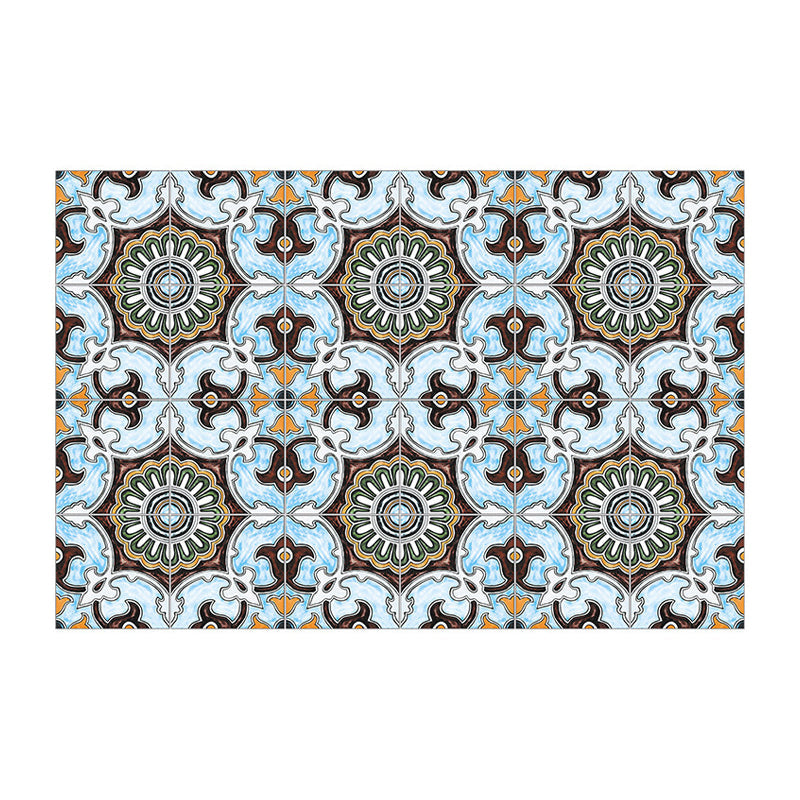 Ethnic Floral Pattern Stick Wallpaper Panels for Kitchen, Bright Color, 3.5' L x 23.5" W Clearhalo 'Wall Decor' 'Wallpaper' 1508932