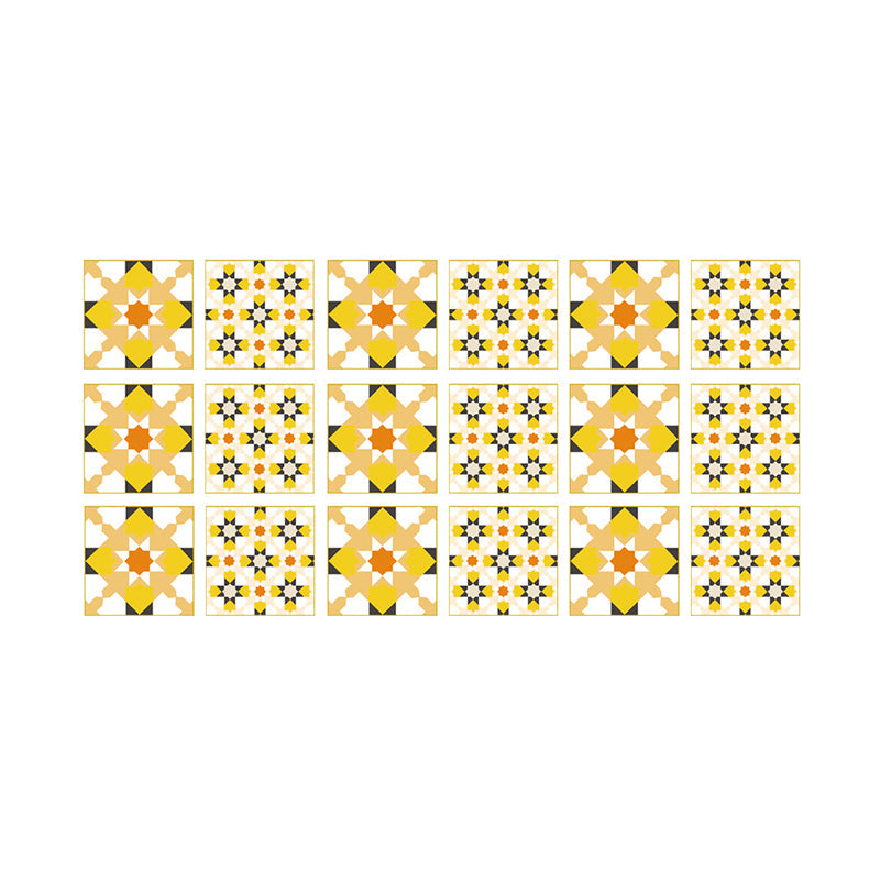 Boho Trellis Sunflower Wallpapers Yellow Self Sticking Wall Art for Bathroom (36 Pcs) Clearhalo 'Wall Decor' 'Wallpaper' 1512022