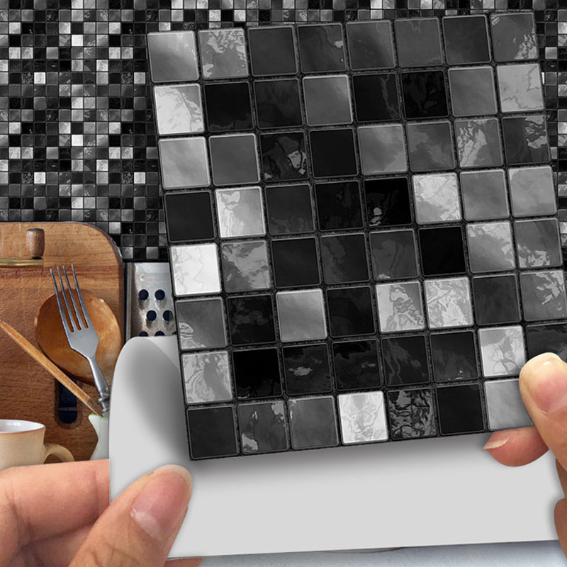 Self Sticking Mosaics Wallpaper Panels 50 Pieces PVC Modern Wall Art for Kitchen Clearhalo 'Wall Decor' 'Wallpaper' 1512414