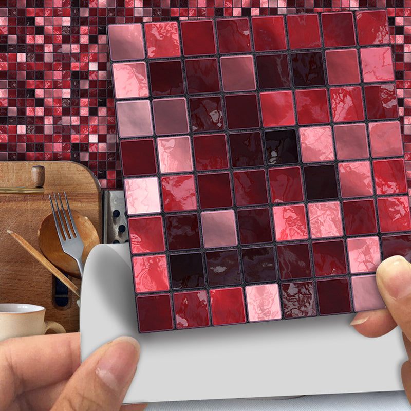 Self Sticking Mosaics Wallpaper Panels 50 Pieces PVC Modern Wall Art for Kitchen Clearhalo 'Wall Decor' 'Wallpaper' 1512429