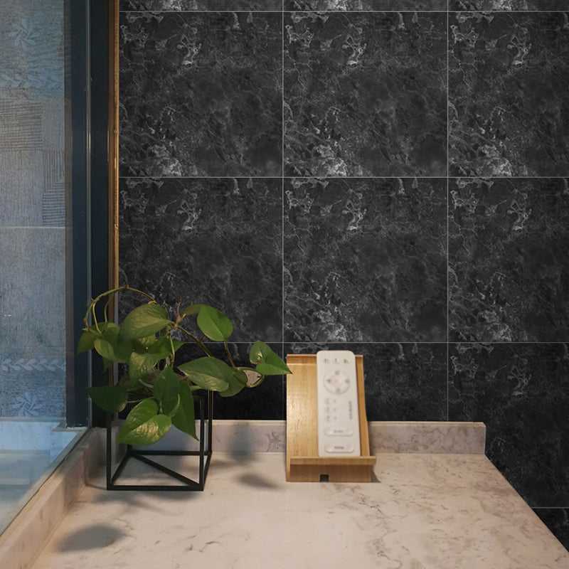 Contemporary Marble Wallpapers for Home 12' x 12" Wall Decoration in Black, Pick Up Sticks Black Clearhalo 'Modern wall decor' 'Modern' 'Wallpaper' Wall Decor' 1512837
