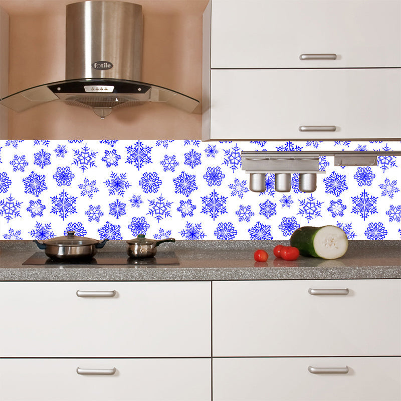 Self Sticking Snowflake Wallpaper Panels 18 Pcs Contemporary PVC Wall Art, 8' L x 8" W Purple Clearhalo 'Modern wall decor' 'Modern' 'Wallpaper' Wall Decor' 1514407