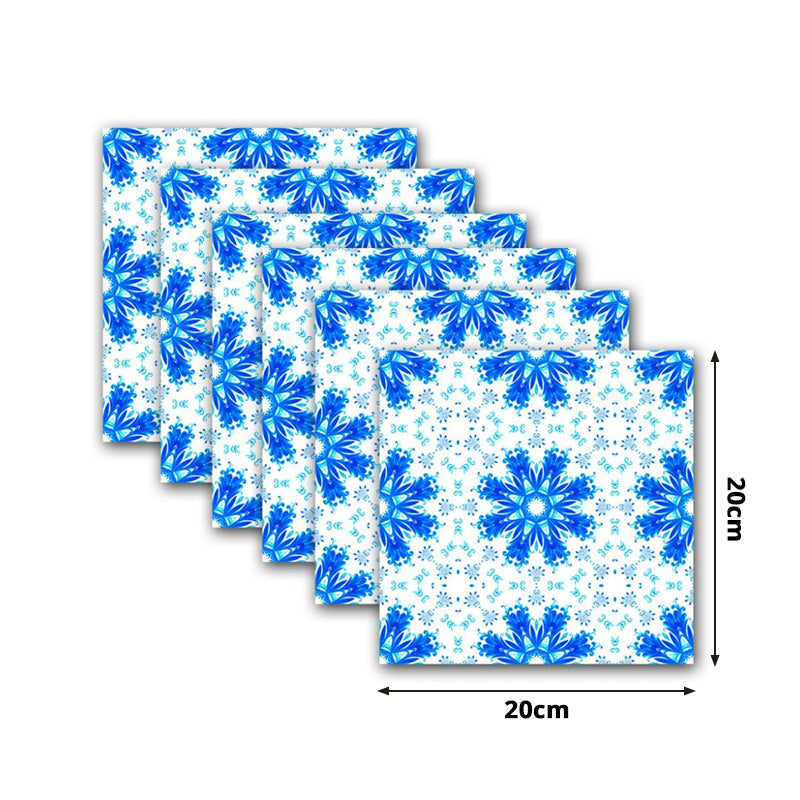 Self Sticking Snowflake Wallpaper Panels 18 Pcs Contemporary PVC Wall Art, 8' L x 8" W Clearhalo 'Modern wall decor' 'Modern' 'Wallpaper' Wall Decor' 1514426