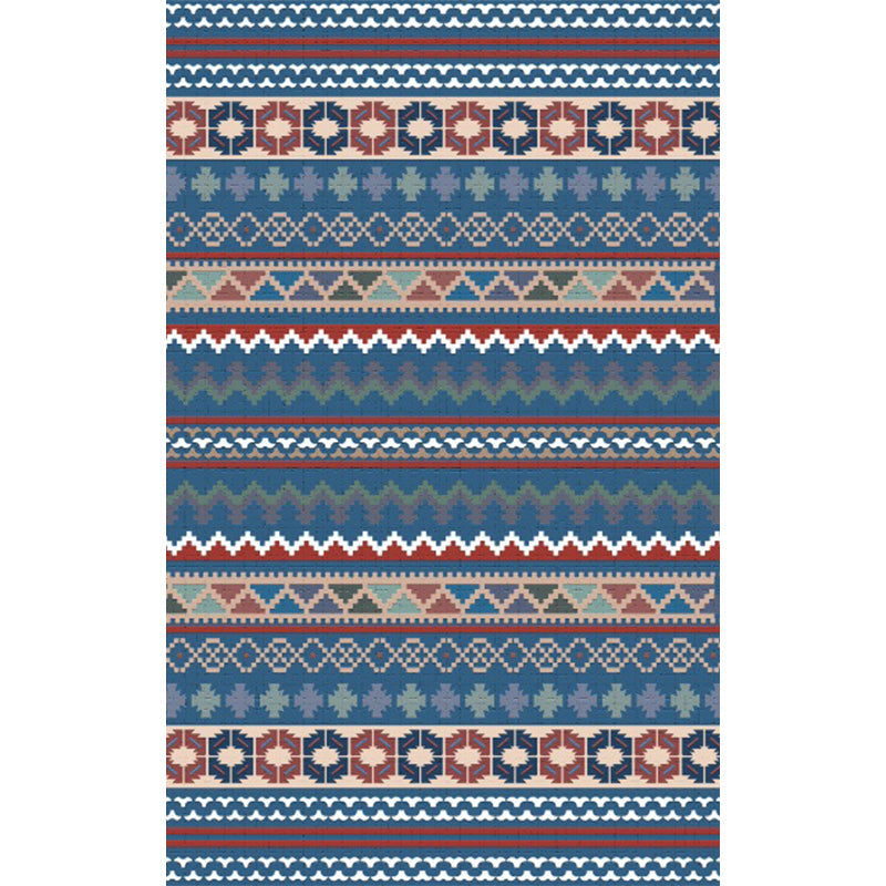 Eclectic Stripe Wave Triangle Rug in Burgundies Bohemian Carpet Polyester Non-Slip Backing Rug for Living Room Clearhalo 'Area Rug' 'Bohemian' 'Rugs' Rug' 1516229