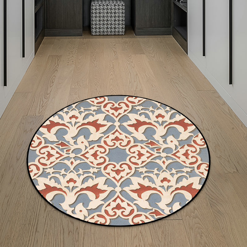 Light Blue Americana Rug Polyester Southwestern Pattern Rug Non-Slip Backing Carpet for Bedroom Light Blue Clearhalo 'Area Rug' 'Rugs' 'Southwestern' Rug' 1516439