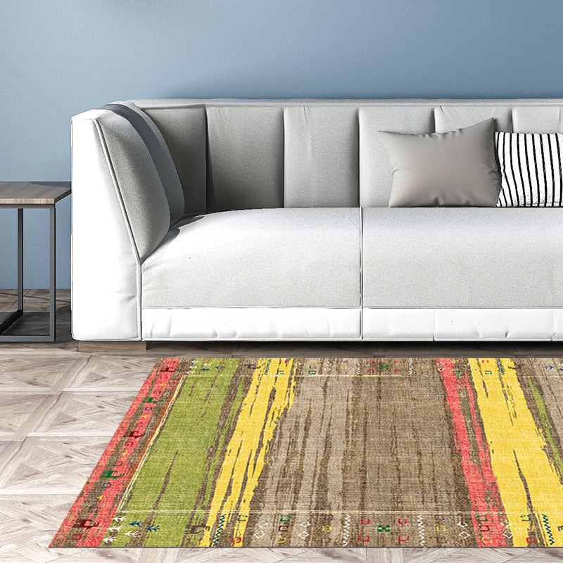 Eclectic Deer Grass Wave Rug in Brown Bohemian Rug Polyester Washable Rug for Living Room Clearhalo 'Area Rug' 'Bohemian' 'Rugs' Rug' 1516589