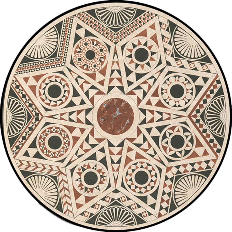 Vintage Southwestern Geometric Rug Beige Tribal Rug Polyester Non-Slip Backing Carpet for Living Room Clearhalo 'Area Rug' 'Rugs' 'Southwestern' Rug' 1517076