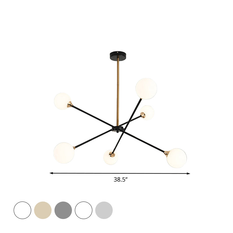 Simple Style Stacked Pendant Lamp with Bubble Shade Iron Chandelier for Hotel Living Room Clearhalo 'Ceiling Lights' 'Chandeliers' 'Clear' 'Industrial' 'Modern Chandeliers' 'Modern' 'Tiffany' 'Traditional Chandeliers' Lighting' 1523113