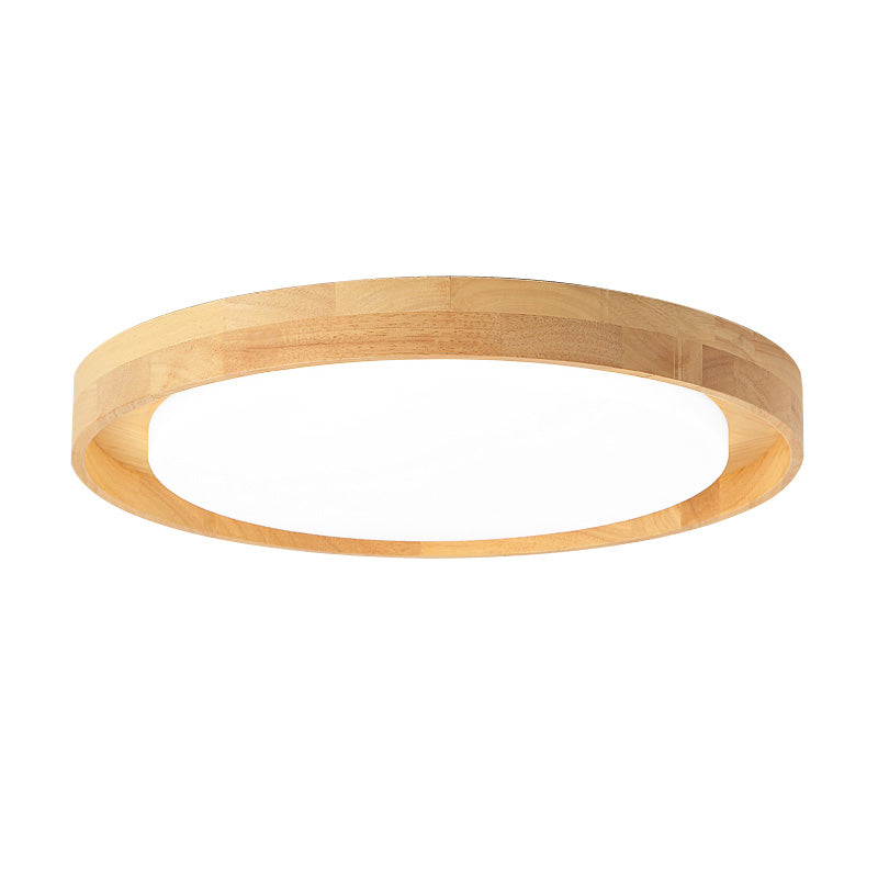 15"/19" Dia Acrylic Round Flush Light Fixture Modern 1-Head LED Ceiling Lamp in Warm/White Light Clearhalo 'Ceiling Lights' 'Close To Ceiling Lights' 'Close to ceiling' 'Flush mount' Lighting' 156383