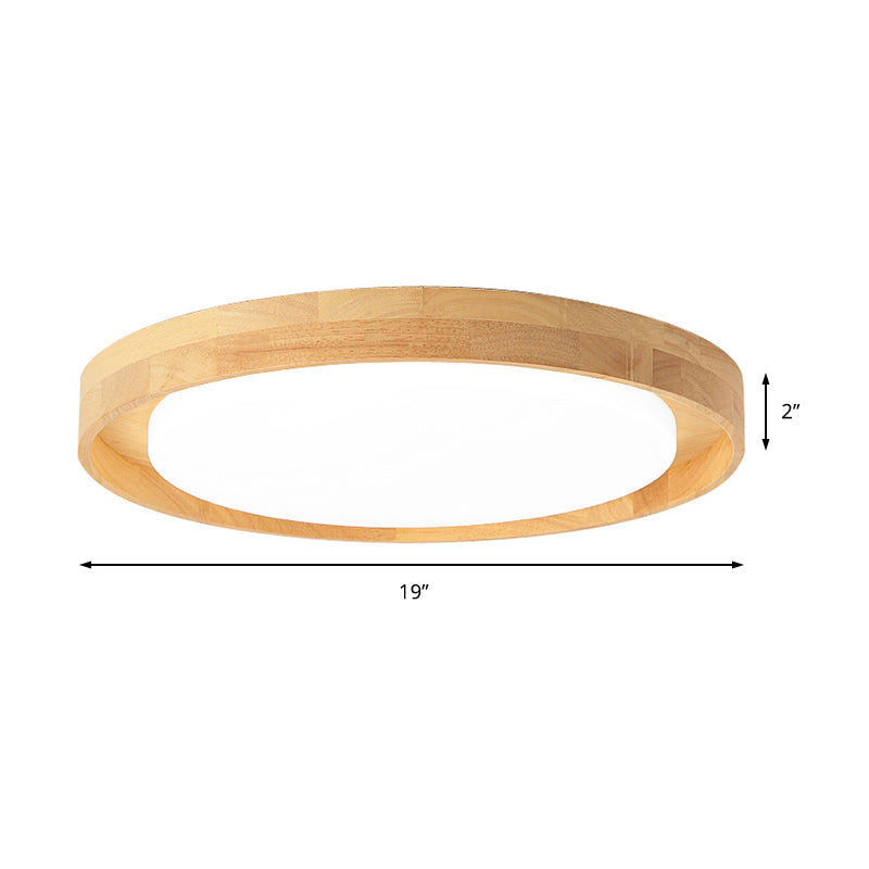 15"/19" Dia Acrylic Round Flush Light Fixture Modern 1-Head LED Ceiling Lamp in Warm/White Light Clearhalo 'Ceiling Lights' 'Close To Ceiling Lights' 'Close to ceiling' 'Flush mount' Lighting' 156385