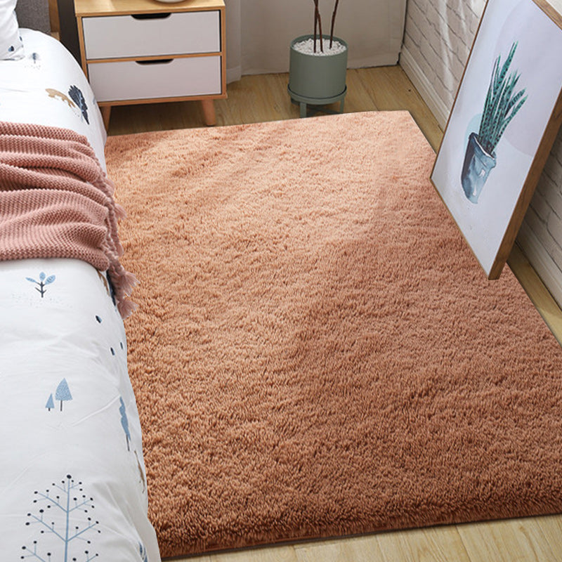 Unique Solid Color Rug Casual Rug Faux Fur Washable Rug for Living Room Clearhalo 'Area Rug' 'Casual' 'Rugs' Rug' 1579359