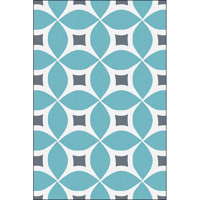 Unique Geometric Pattern Rug Orange and Blue Modern Rug Polyester Washable Anti-Slip Backing Area Rug for Living Room Clearhalo 'Area Rug' 'Modern' 'Rugs' Rug' 1579887