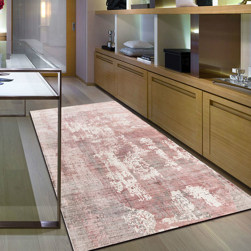 Green and Pink Modern Rug Polyester Abstract Rug Washable Non-Slip Backing Carpet for Living Room Clearhalo 'Area Rug' 'Rug' 1580163