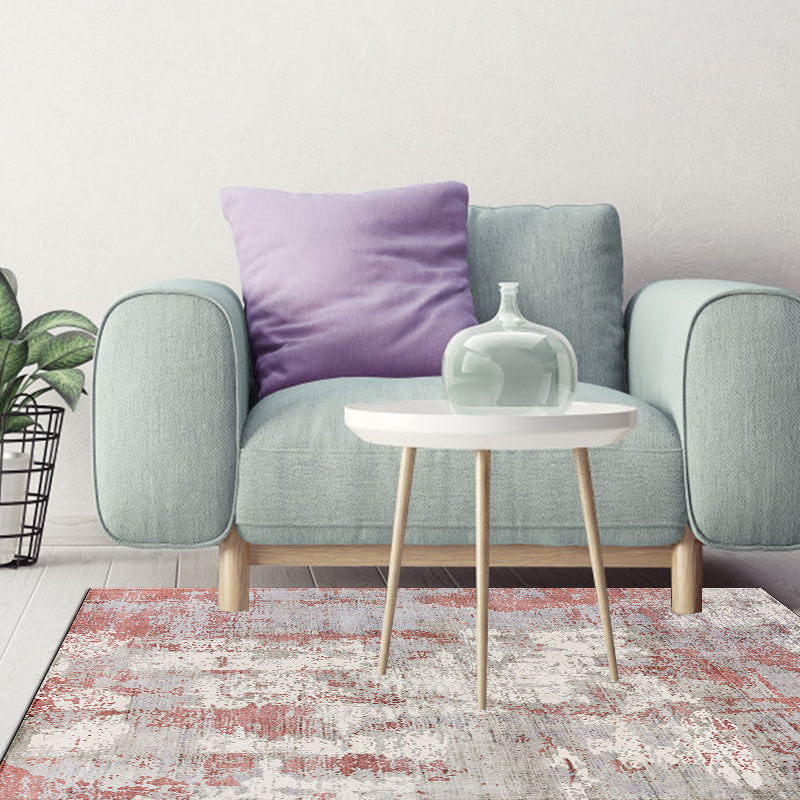 Green and Pink Modern Rug Polyester Abstract Rug Washable Non-Slip Backing Carpet for Living Room Red Clearhalo 'Area Rug' 'Rug' 1580178