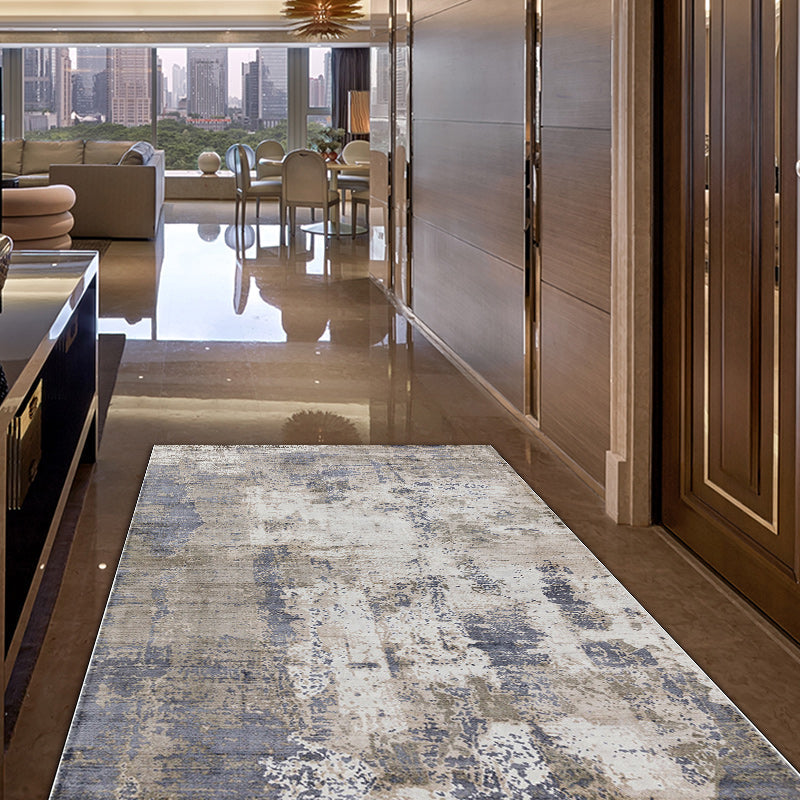 Green and Pink Modern Rug Polyester Abstract Rug Washable Non-Slip Backing Carpet for Living Room Purple Clearhalo 'Area Rug' 'Rug' 1580186